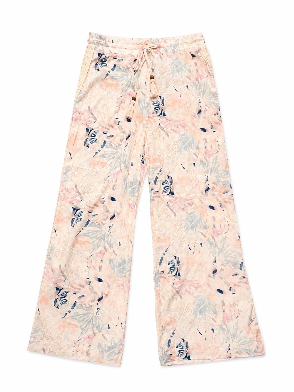 NWT REWASH Pastel Tropical Floral Wide Leg Pants | Size Small